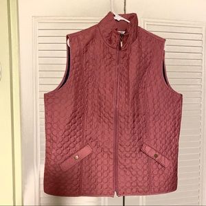 Pale pink quilted vest, size 16
